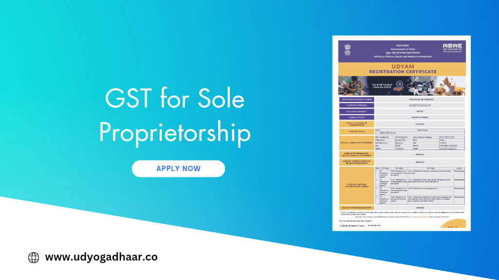 GST for Sole Proprietorship